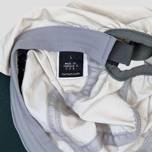 Vtg Patagonia Legionnaires Hat Made in USA Long Bill Strapback 90s w/ Neck Cover - Picture 7 of 9